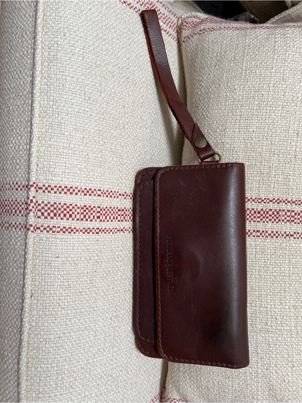Portland Leather  Brown Leather Lily Wristlet - Picture 2 of 5